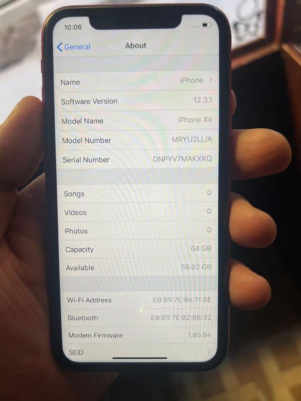 iphone XR NoN PaT 64GP Whatpps Contact 03045003786 6