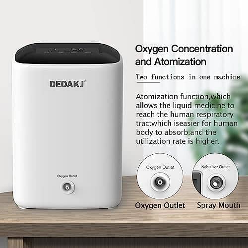 DEDAKJ Oxygen Machine 1-7L /m with Remote Control, for Home and Travel 1