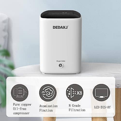 DEDAKJ Oxygen Machine 1-7L /m with Remote Control, for Home and Travel 10