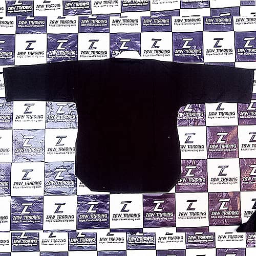 WTF Approved Black Taekwondo Uniform with White Neckline V-Neck Strip 6