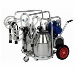 Double cluster & double bucket milking machine stock for sale