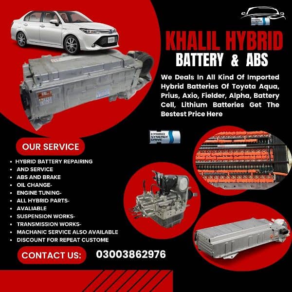 Hybrids batteries and ABS ,Toyota Prius,Aqua,Axio Hybrid battery. 0