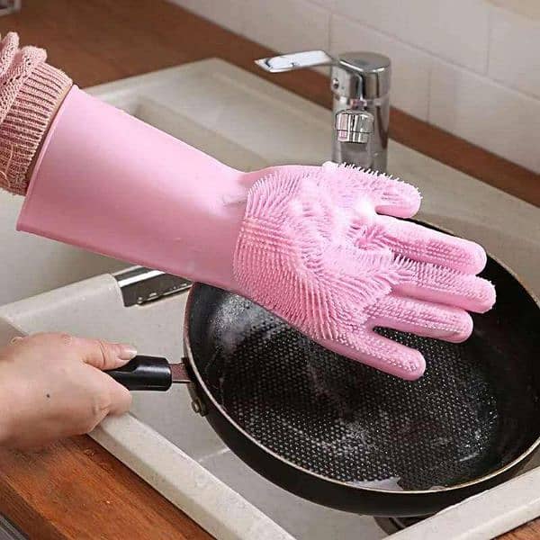 Automatic Silicon Dish Washing Gloves_Effortless Cleaning 0