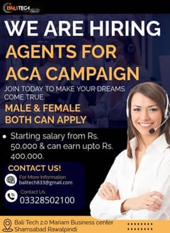 Call Centre Jobs | CSR For ACA Campaign, (Male& Female)