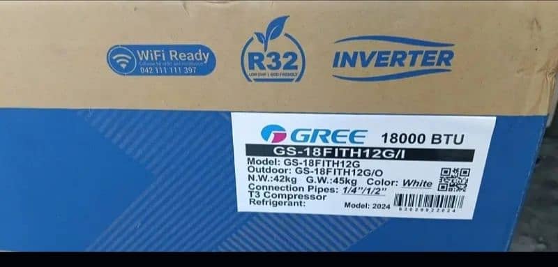 Gree AC brand new DC inverter 1.5 Ton latest model seal argent 13