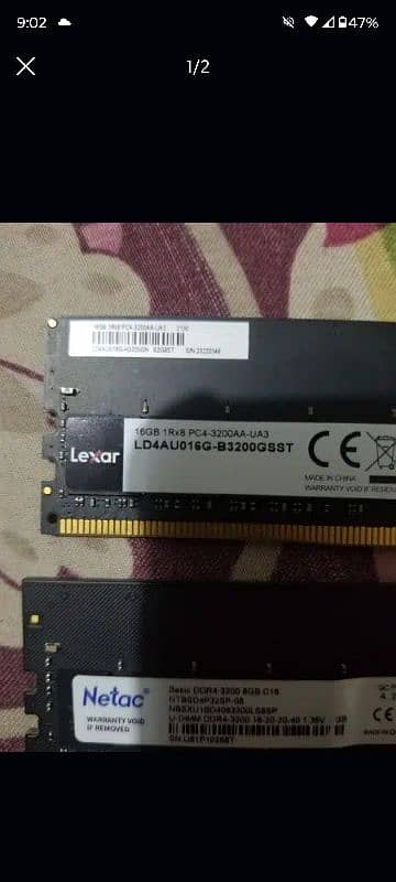 New Lexar 16gb DDR4 3200mhz Ram 1