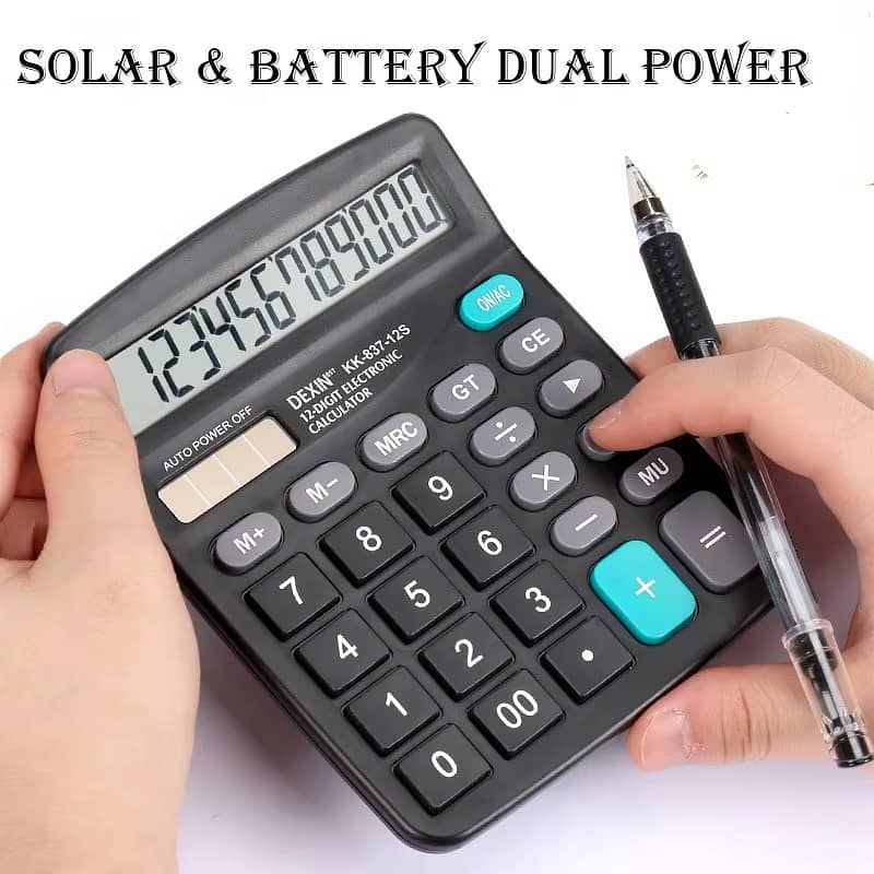 12-Digit Large LCD Display Calculator Standard Function Calculator wit 3