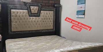 bedset/bed without matress/dressing table/side table/iron sofa/dewan