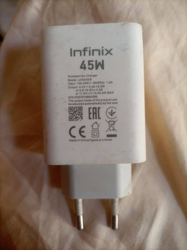 infinix 45 watt original charger 1