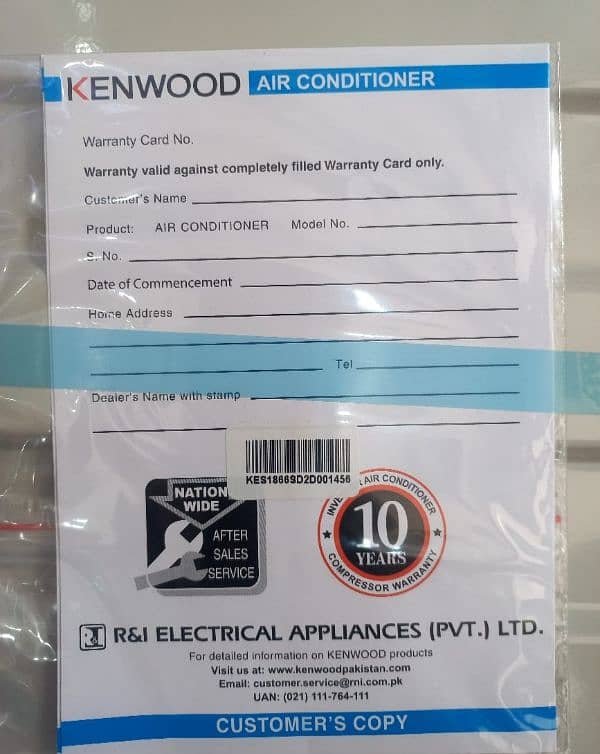 Kenwood AC brand New DC inverter 1.5 Ton latest model seal argent 6