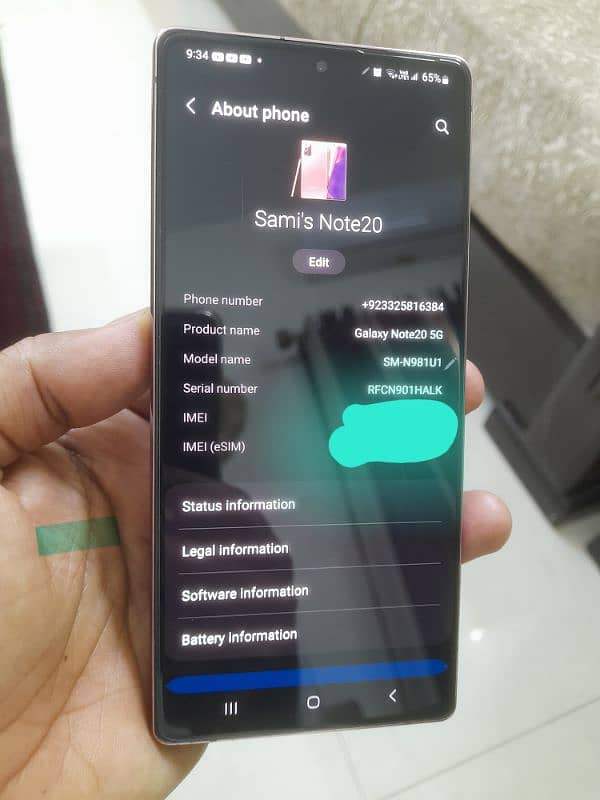 Samsung note 20 5g 8/128 snapdragon 865 non pta 1
