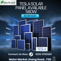 Tesla 580 Watt Solar Panels / N-type Bifical Technology / Solar