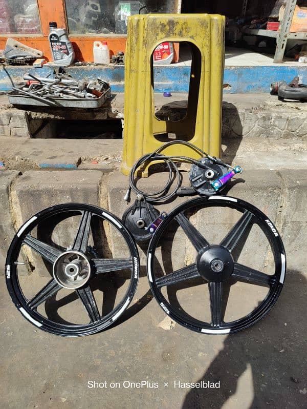 125 rims with plates chain spoket 2