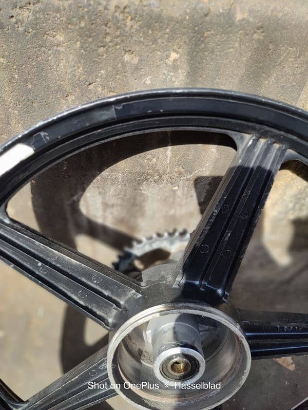 125 rims with plates chain spoket 3