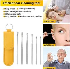 ONLINE KARACHI Ear Wax Cleaning Kit 6 Pcs Ear Pick Tools, Wax Removal