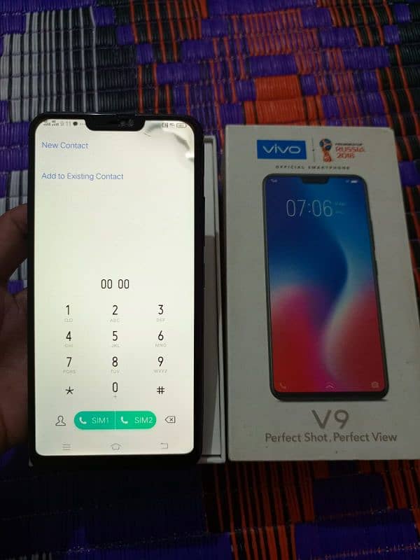 vivo v9 with box exchng possible read add 1