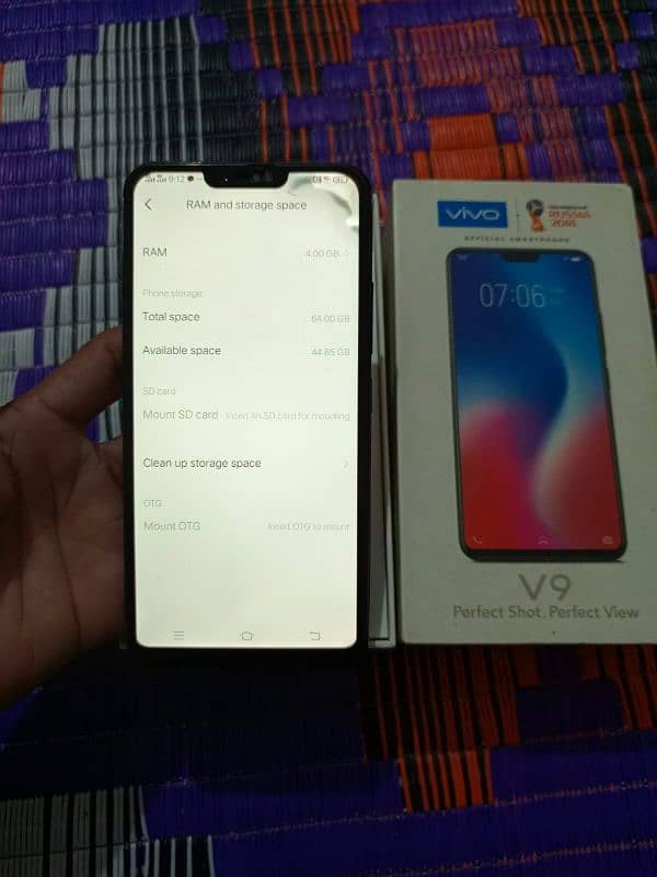 vivo v9 with box exchng possible read add 2