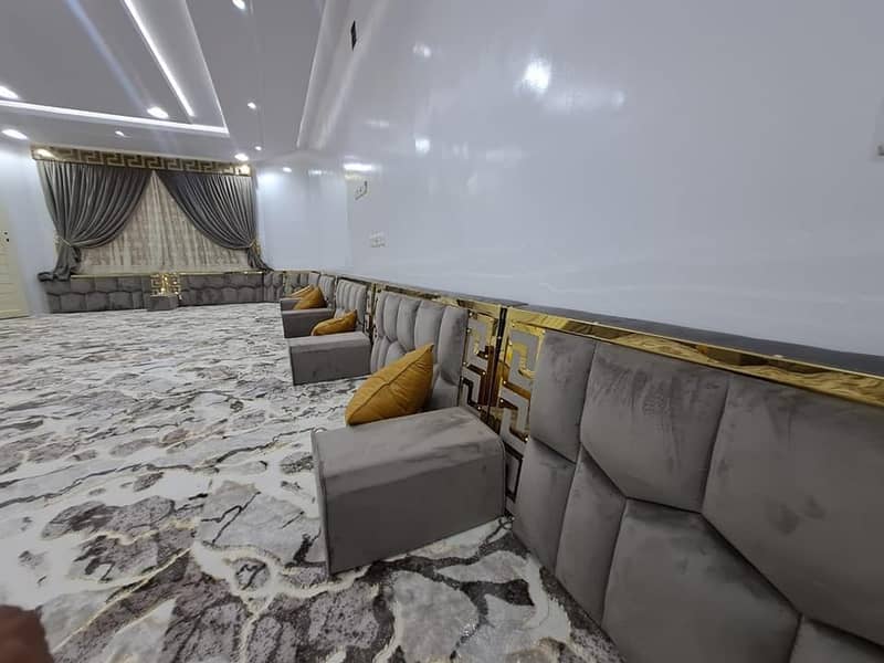 Arabic Majlis Sofa /Arbi Majlis /Saudi Majlis /Hujra Bethak /Curtains 1