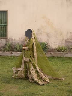 Bridal Mehndi / Shirt and gharara / Designer Mehndi dress