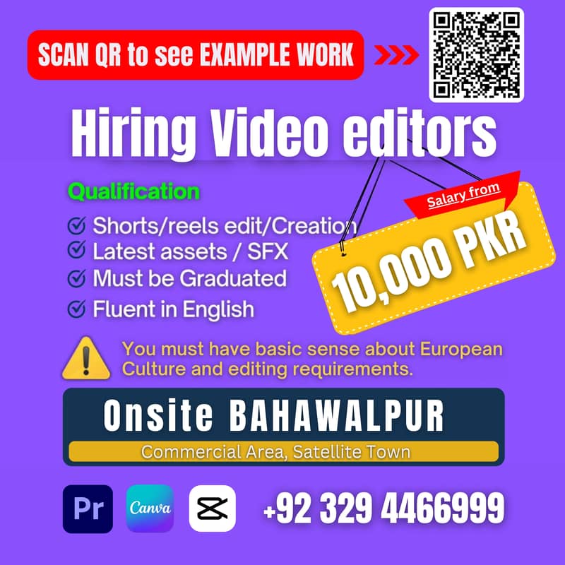 Hiring Video Editors 0