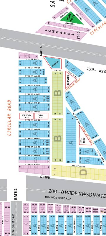 120 Sq Yard Plot Sale In Saadi Town Block 7 Scheme 33 Karachi (Lease Map Approve) 0