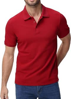 Red Polo High-Quality Cotton T-Shirt for Men