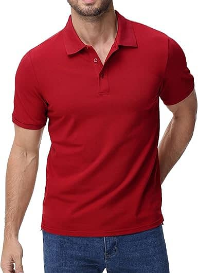 Red Polo High-Quality Cotton T-Shirt for Men 0