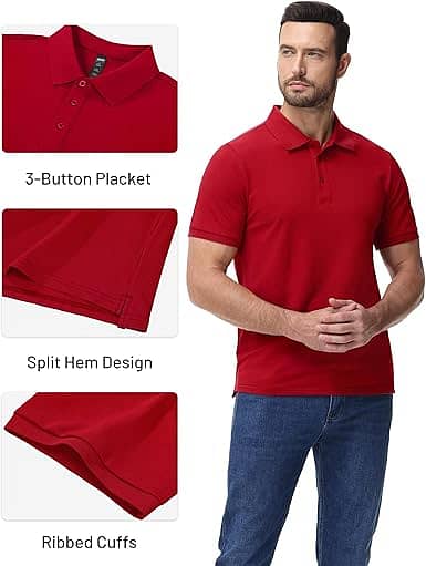 Red Polo High-Quality Cotton T-Shirt for Men 1