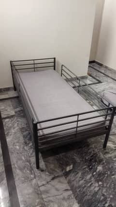 2x Iron bed with matress for sale