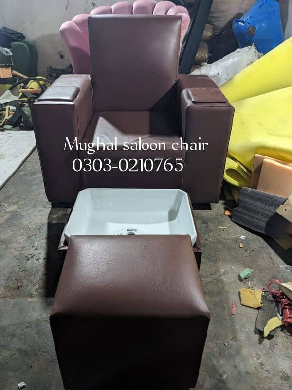 Saloon chairs | Beauty parlor chairs | shampoo unit | pedicure | 9