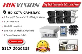 2MP 6 CCTV Cameras Bundle (HIKVision)