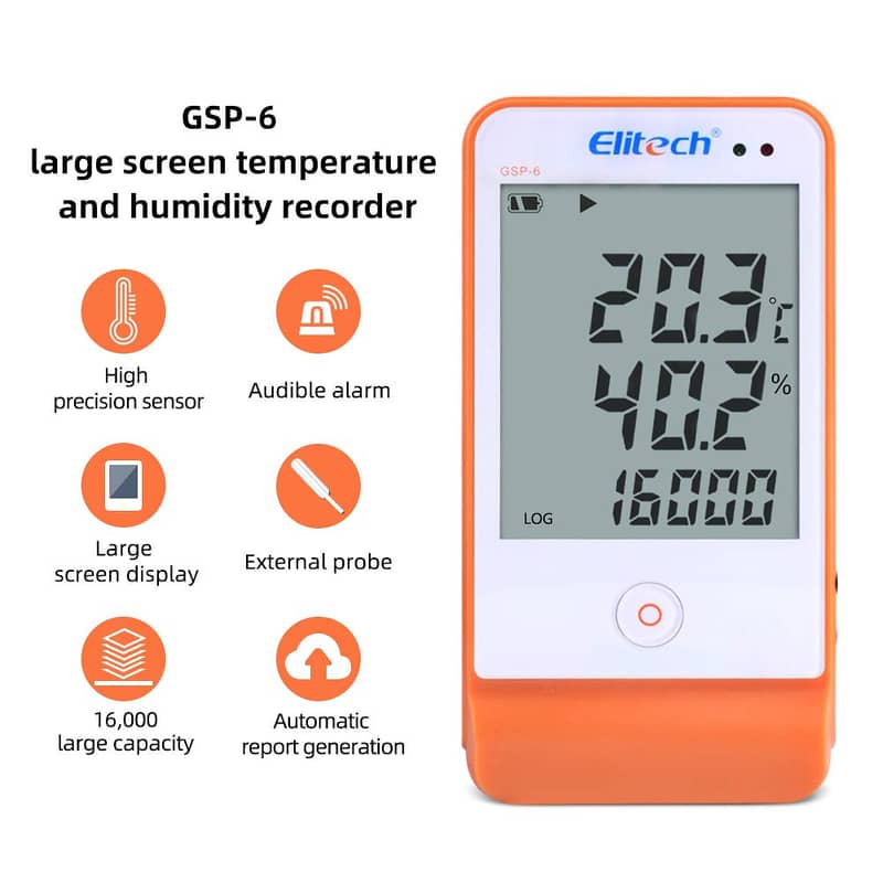 GSP6	Elitech Digital Temperature and Humidity Data Logger 0