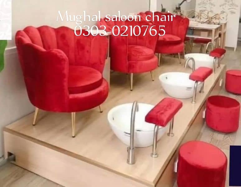 Saloon chairs | Beauty parlor chairs | shampoo unit | pedicure | 18