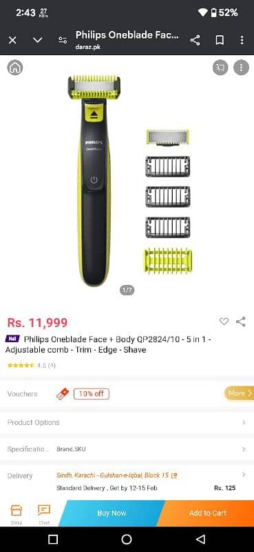 Philips OneBlade hair Trimmer 3