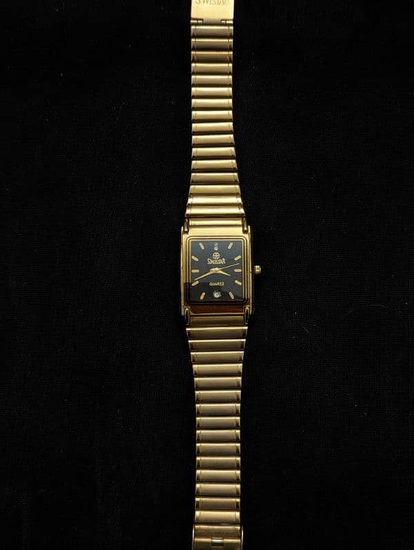 Swistar watch 22k gold plated swiss made 1