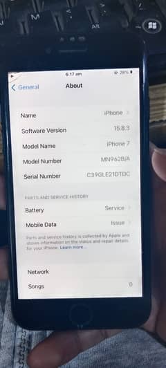 Apple iPhone 7  - 128 GB , bypass (jv) Battery Health 75%