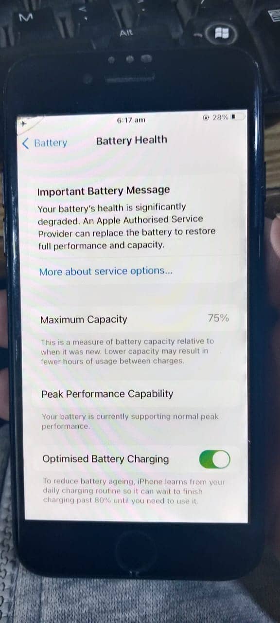 Apple iPhone 7  - 128 GB , bypass (jv) Battery Health 75% 5