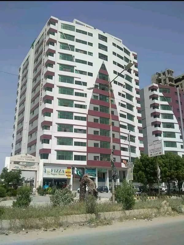 This Is Your Chance To Buy Flat In Sanober Twin Tower Karachi 0