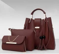 PU 3pcs leather handbags