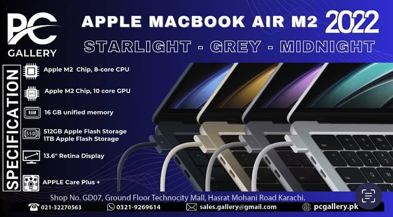 MacBook Air 13.6" (2022) - Apple M2 Chip, 16GB RAM, 512GB SSD 0