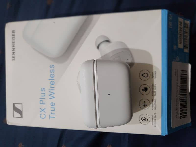 Sennheiser CX Plus white complete box. wireless earphones 1