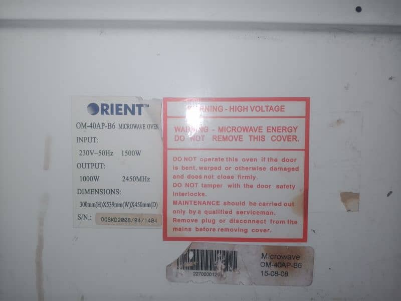 26 liter orient microwave 03146583500 1