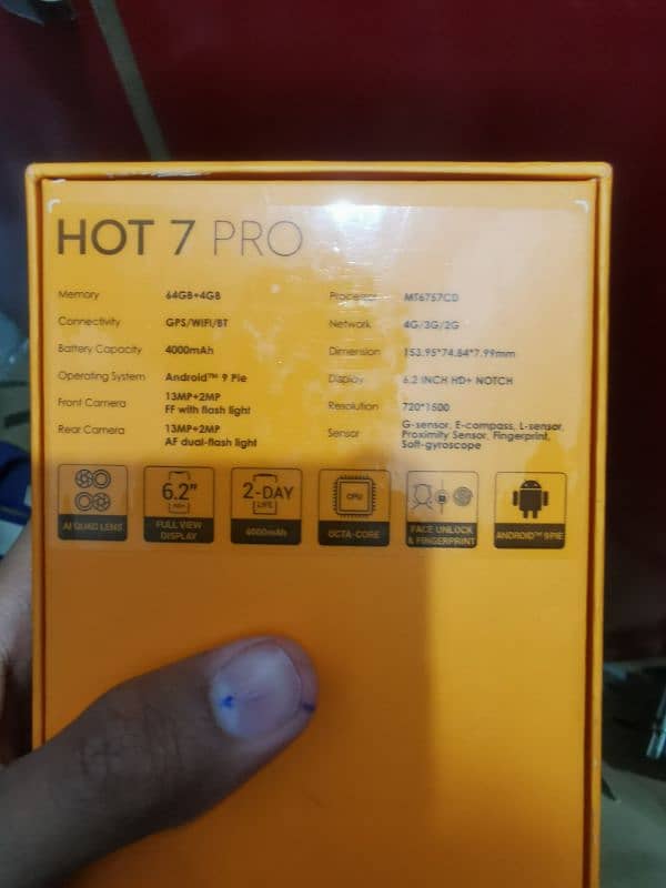 Infinix Hot 7 Pro Android 9 Pie phone, price negotiable. 5