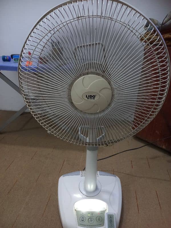 lido rechargeable fan with remote 220 p working p hain 2