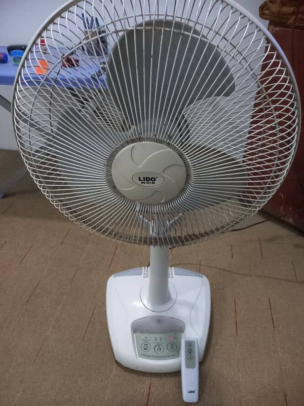 lido rechargeable fan with remote 220 p working p hain 4