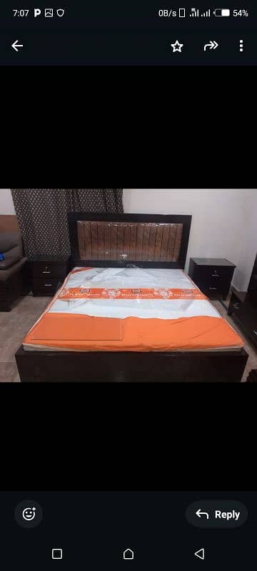 king size double bed with 2 side tablea WhatsApp 0312 0791309 6