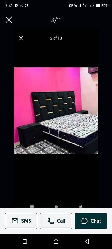 king size double bed with 2 side tablea WhatsApp 0312 0791309 7