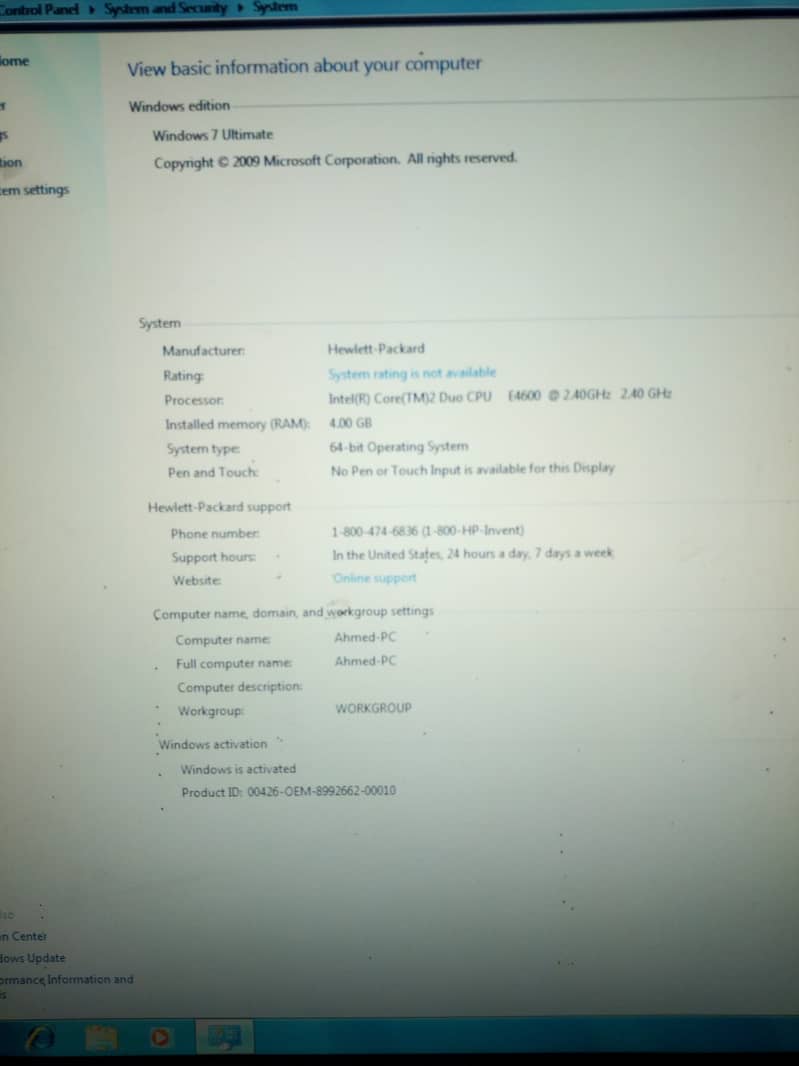 HP complete computer set 4 GB 80 GB for sell 2