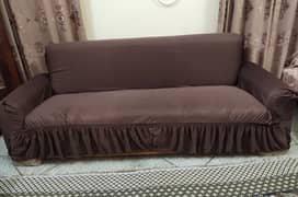 Sofa cover for sofa cum bed with Turkish style frill