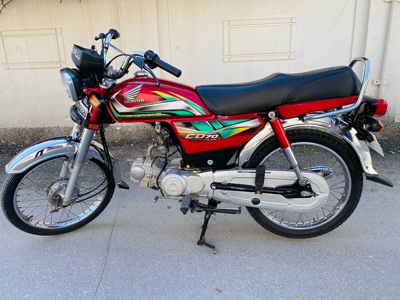 Honda Cd 70 2022 Model Golden Number 2